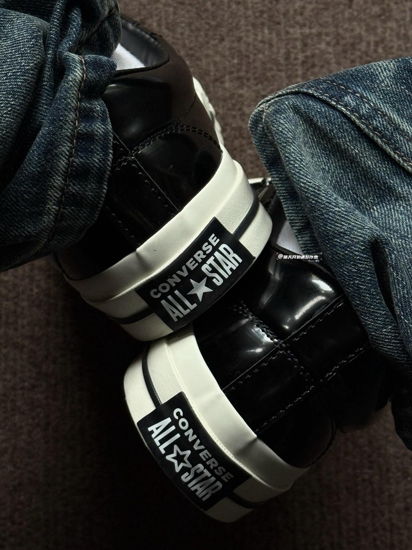 🎱🎱🎱漆皮亮面黑武士匡威Converse!!!居然还是金主训同款?!